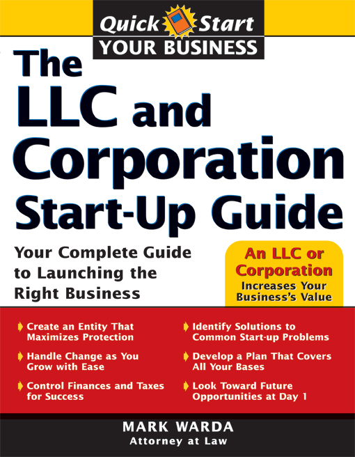 Title details for LLC and Corporation Start-Up Guide by Mark  Warda Attorney at Law - Available